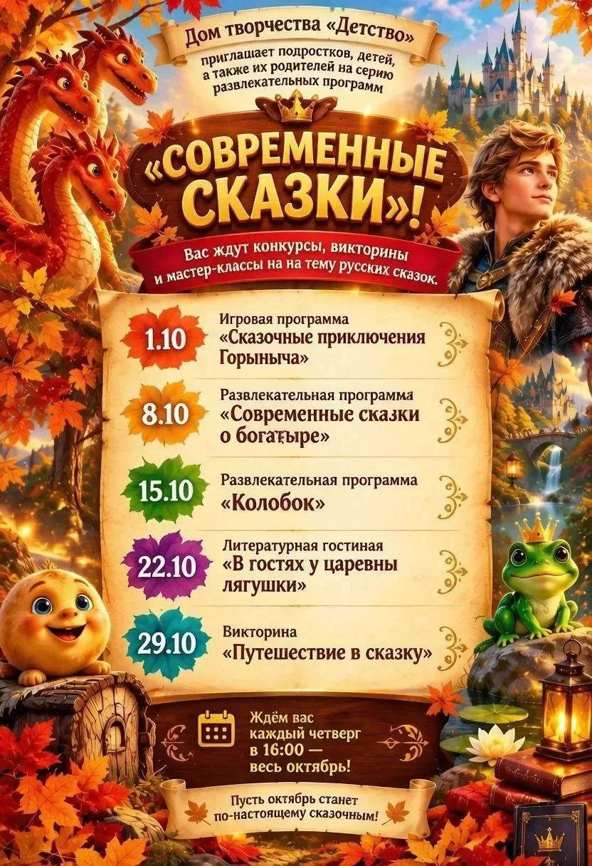 🎉 Дом творчества «Детство» приглашает подростков, детей,  а также их родителей на сери...