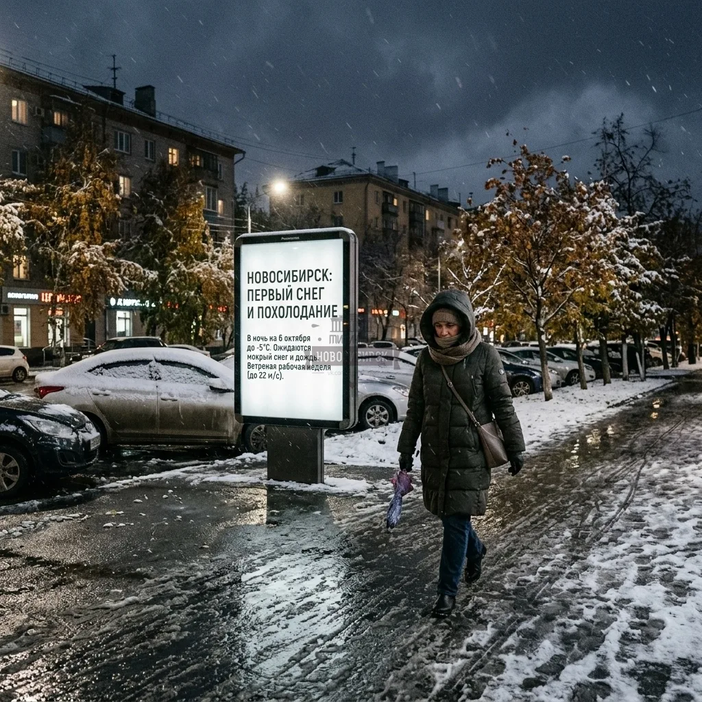 Первый снег и похолодание ожидаются в Новосибирской области