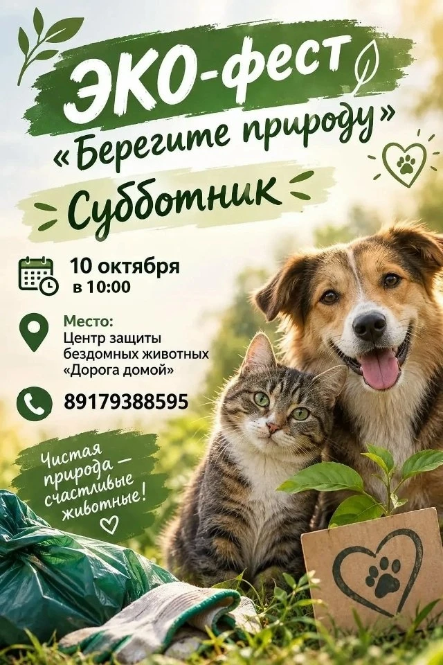 🐾 В Бавлах проведут субботник в центре для бездомных животных