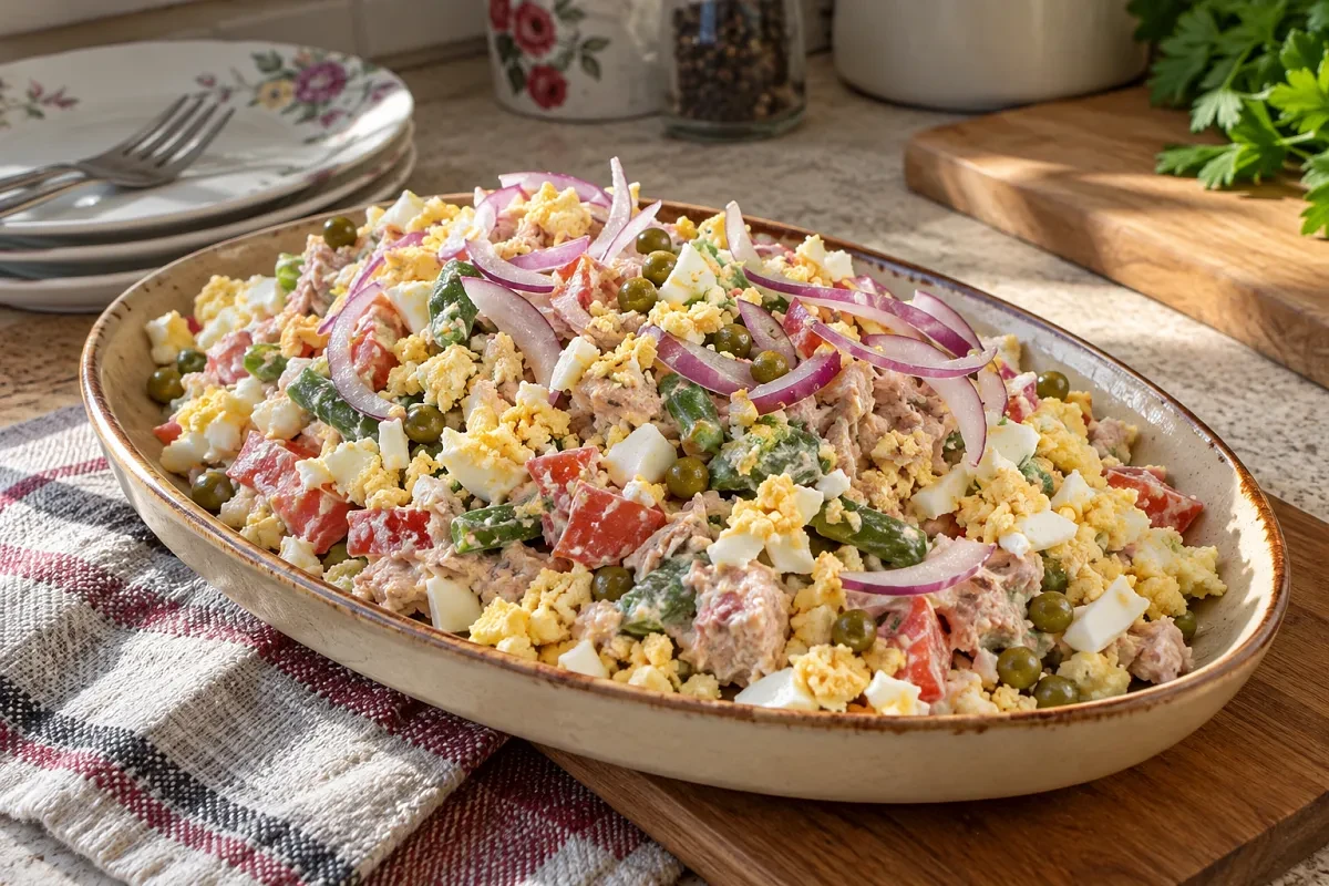 🥗 Салат с консервированным тунцом и картофелем