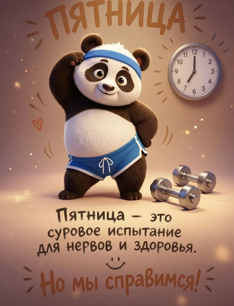 «Пятница! 🥳 Пусть день пройдёт на одном дыхании, а впереди будет много поводов улыбать...