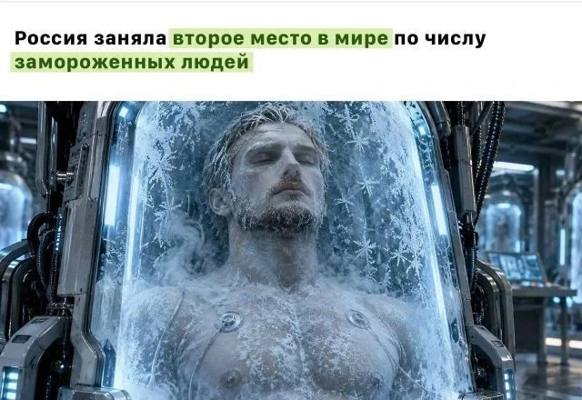 Россия заняла 2 место в мире по числу замороженных людей — 109 россиян сохранили свои т...