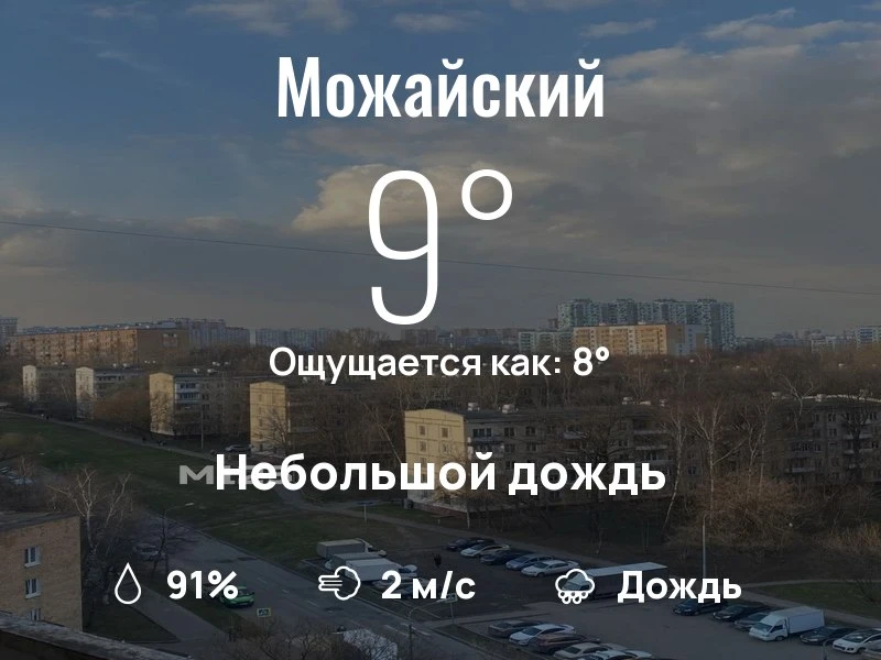 Что с погодой в Можайском?