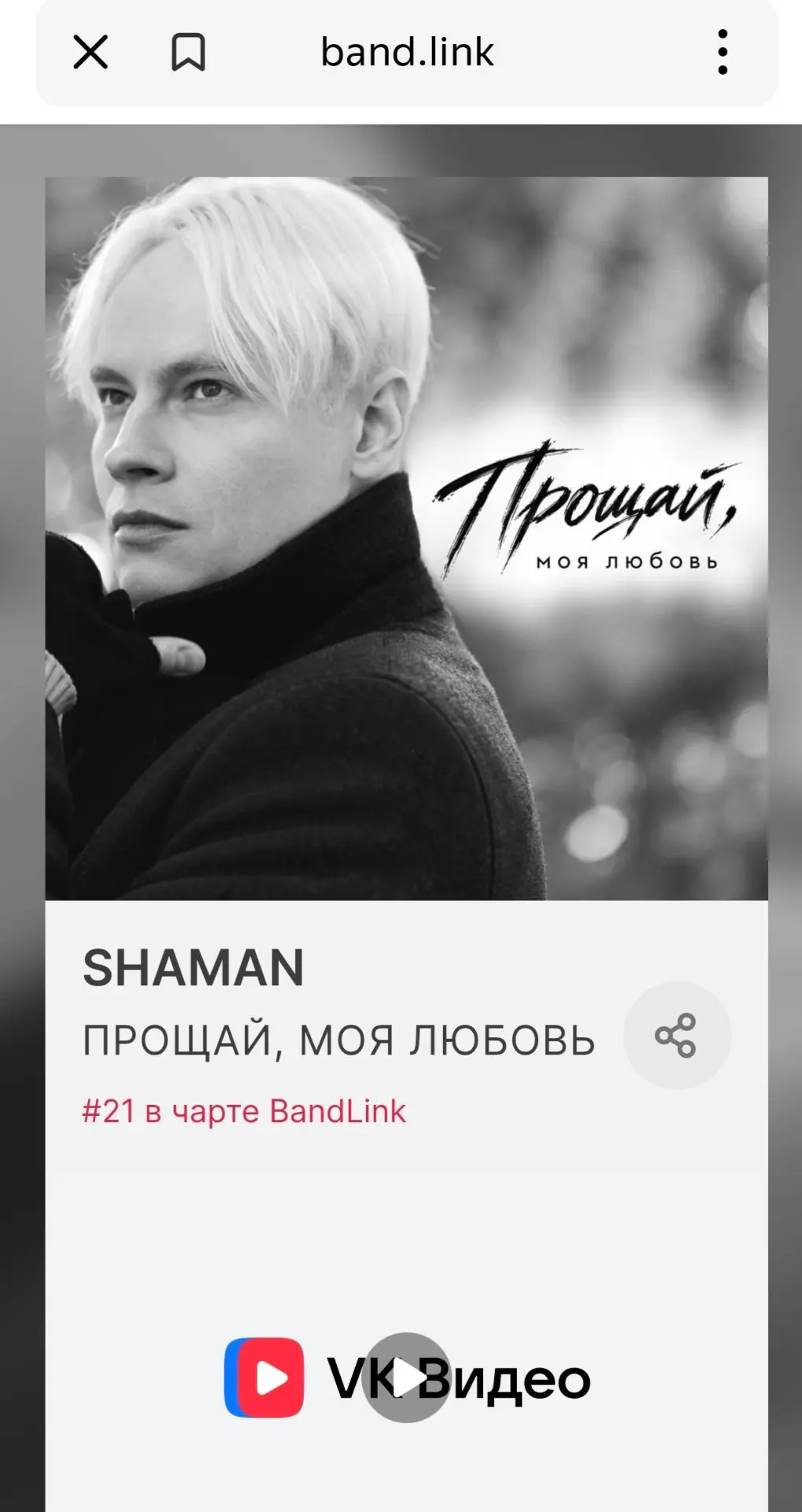 SHAMAN - ПРОЩАЙ,