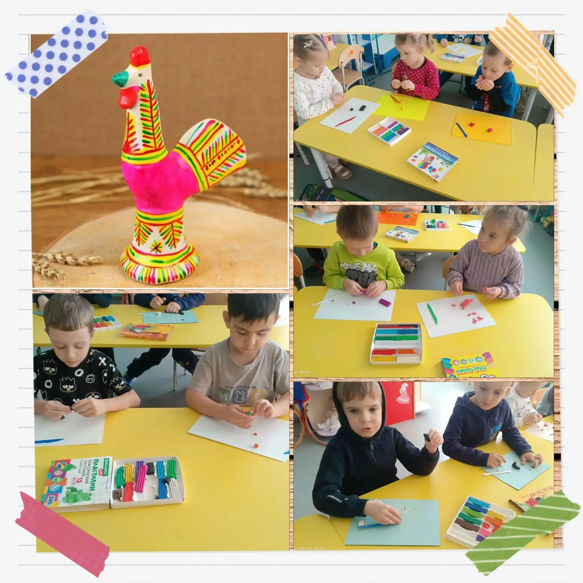 🐦Лепка «Красивые птички» по мотивам народных игрушек 🎨