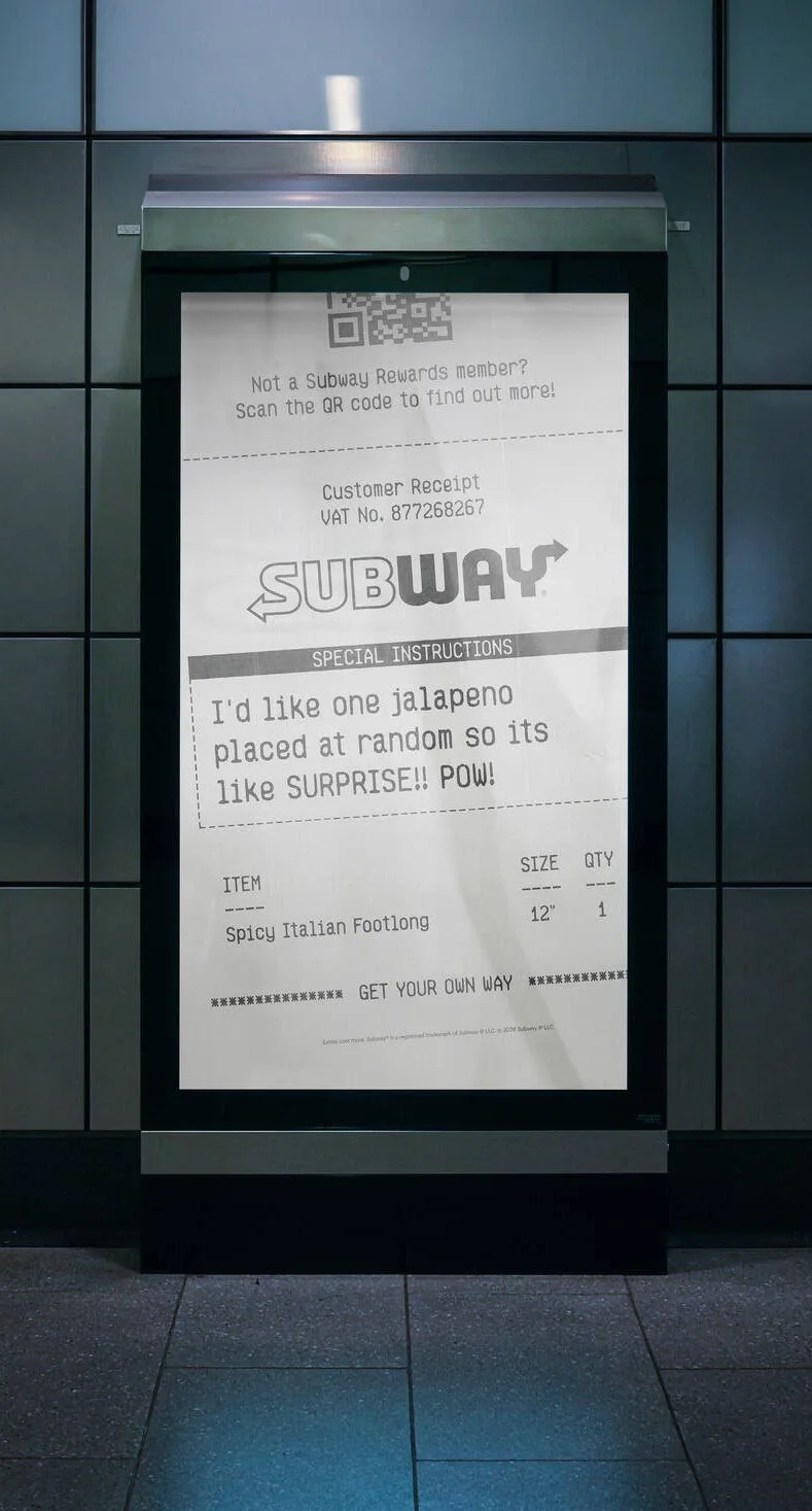 🥪 Subway сделал наружку из чеков