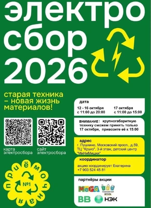 ♻️ В Пушкино проходит «Электроосень»
