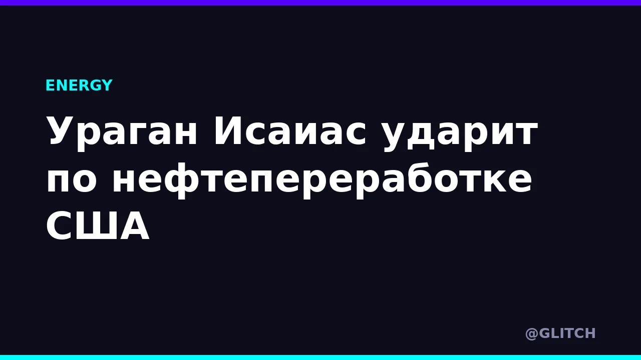 Ураган Исаиас ударит по нефтепереработке США