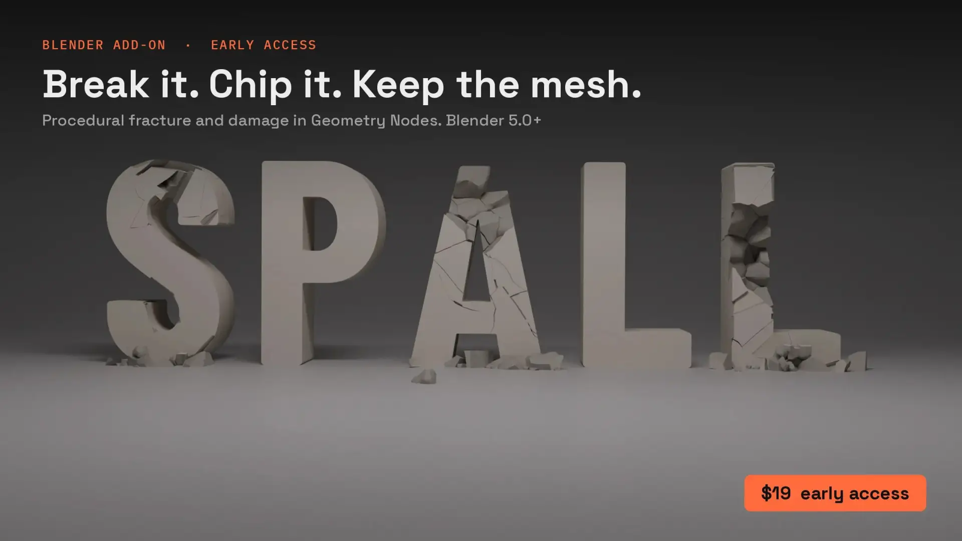Spall: Procedural Damage for Blender от Alberto Cordero