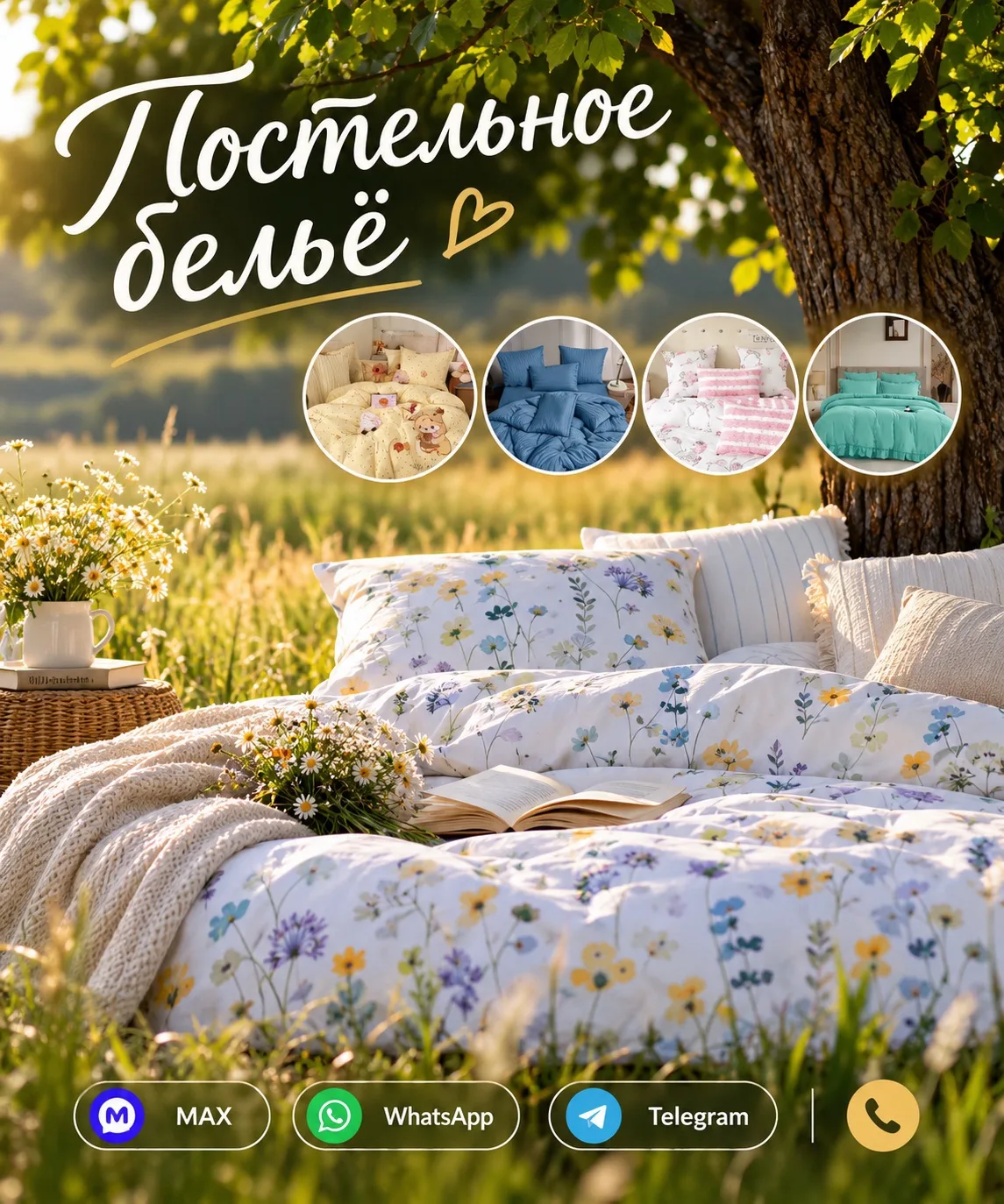 🌸 Постельное бельё для вашего дома — комфорт, качество и красота!