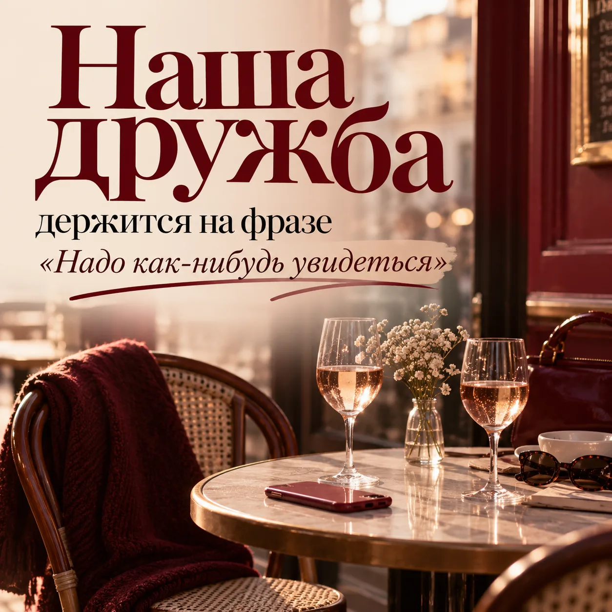 Наша дружба держится на фразе «Надо как-нибудь увидеться»