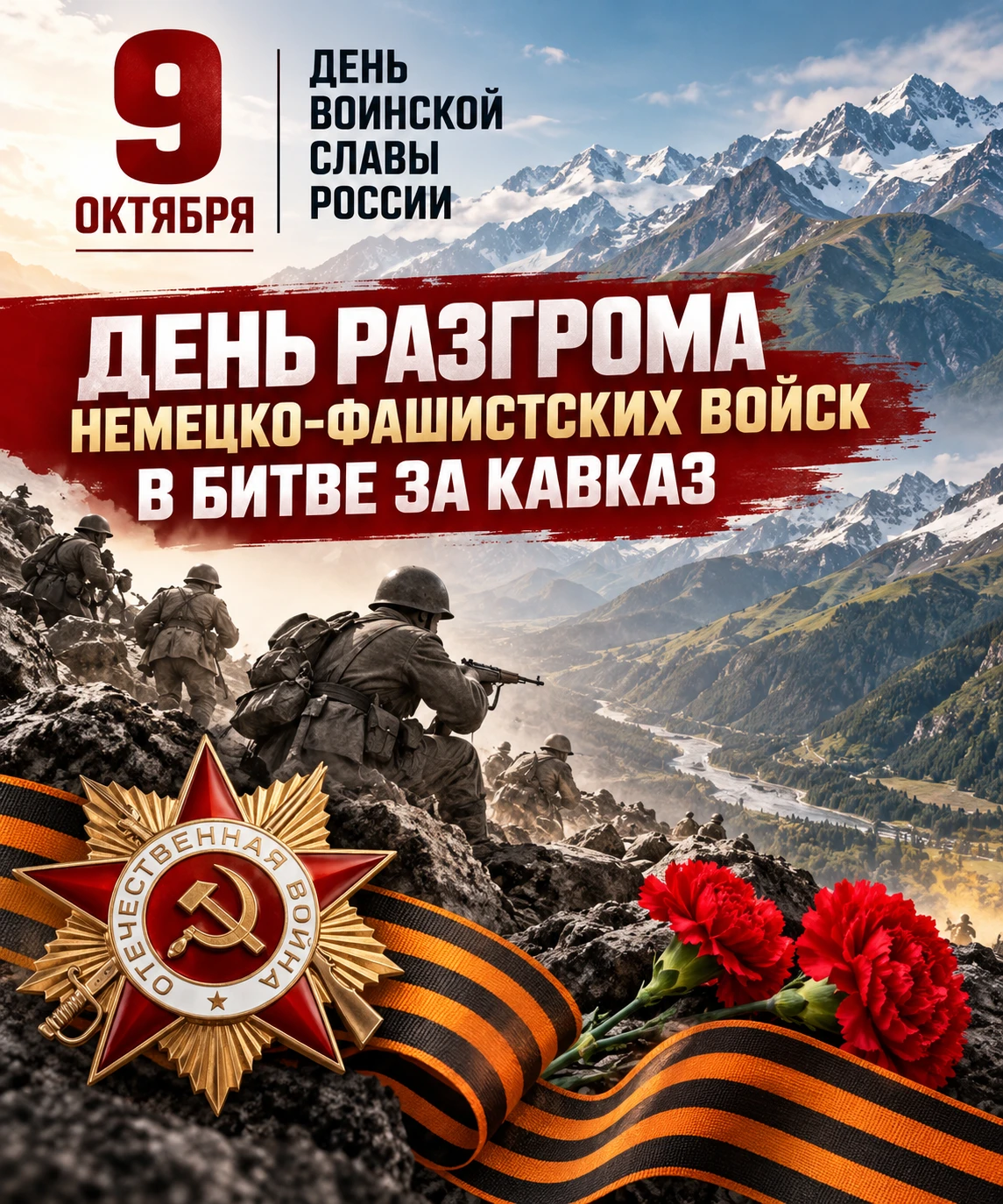 9 ОКТЯБРЯ — ДЕНЬ ВОИНСКОЙ СЛАВЫ РОССИИ!