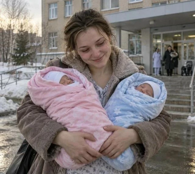 Когда Галина вышла из роддома, держа на руках два свёртка, и радостно произнесла: «Серё...