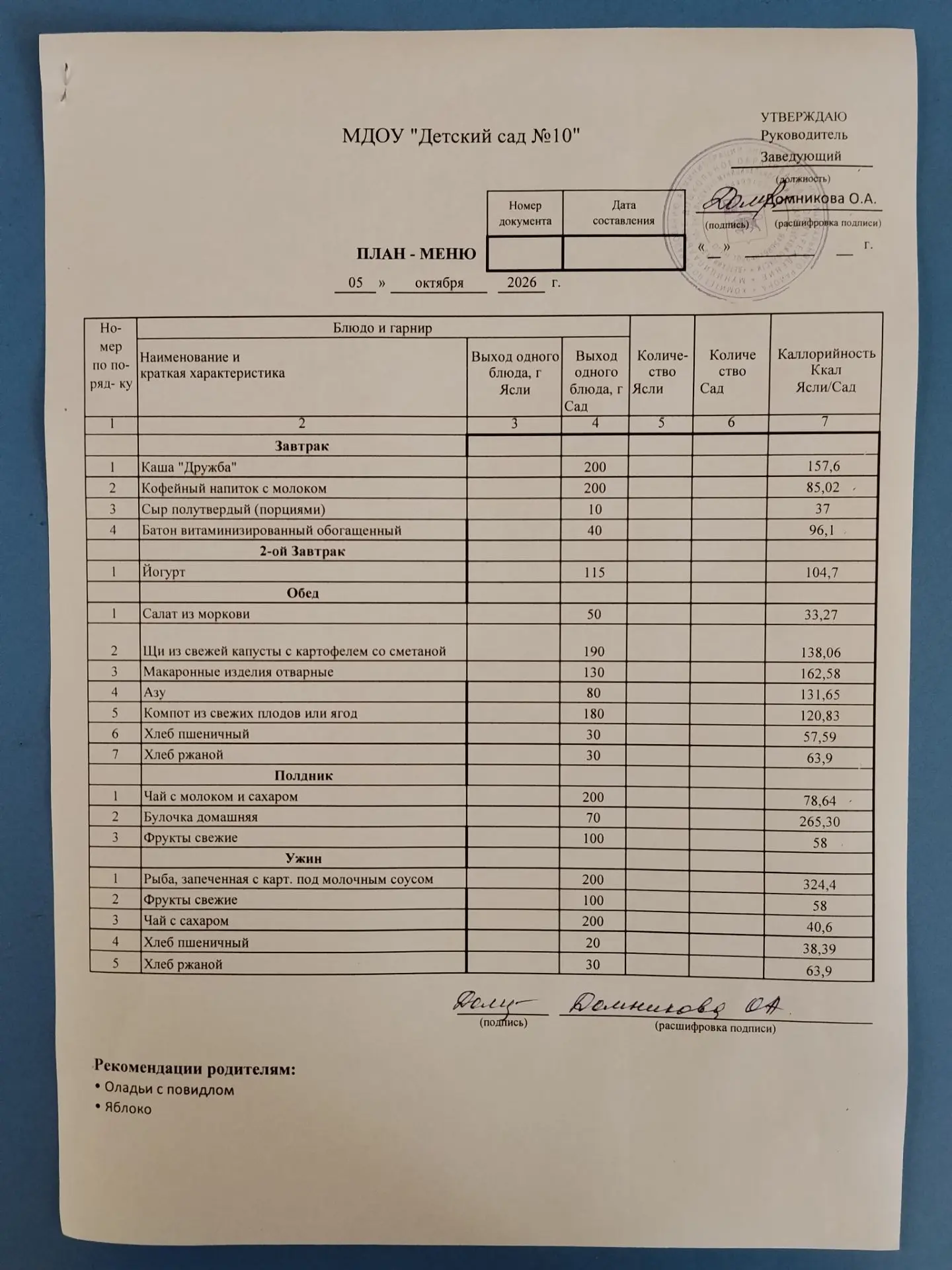 МДОУ "Детский сад √ 10"