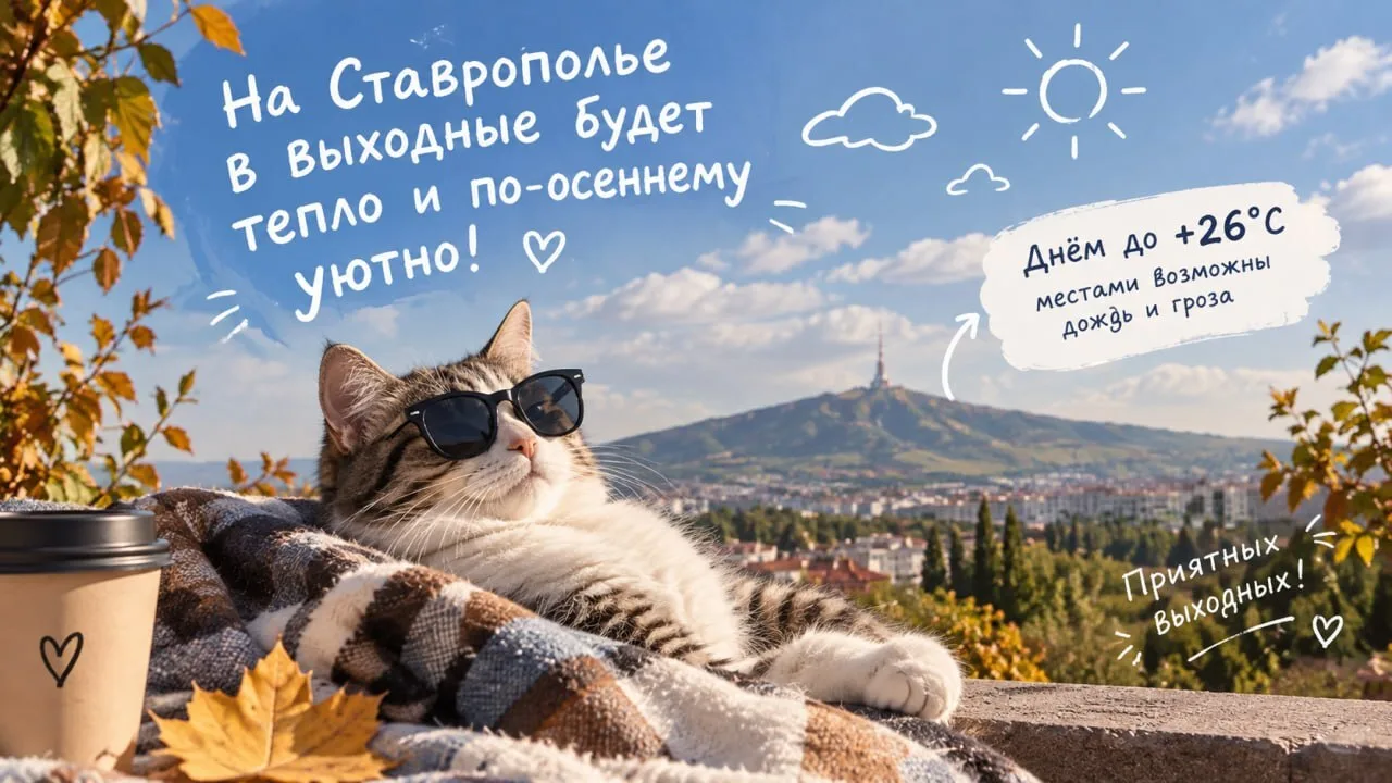 🌞 Осень решила побыть летом: на Ставрополье обещают до +26°