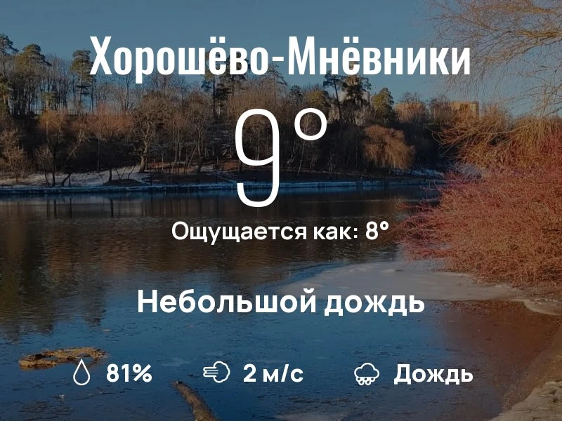 Что с погодой в Хорошёво-Мнёвниках?