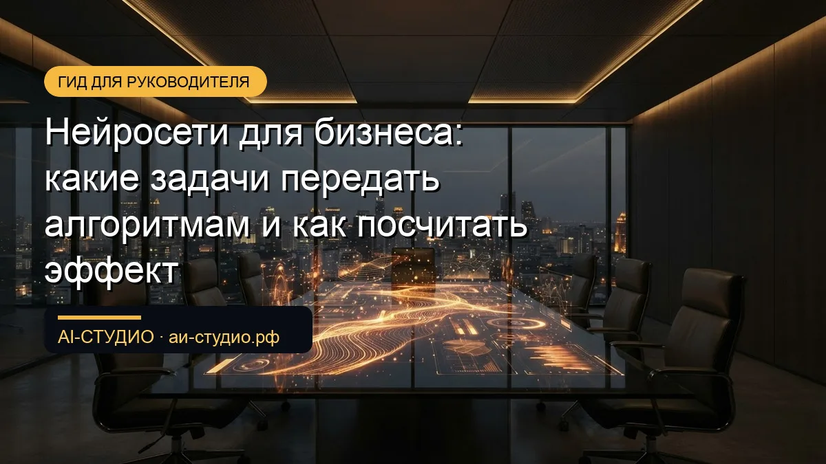 Нейросети для бизнеса: какие задачи передать алгоритмам