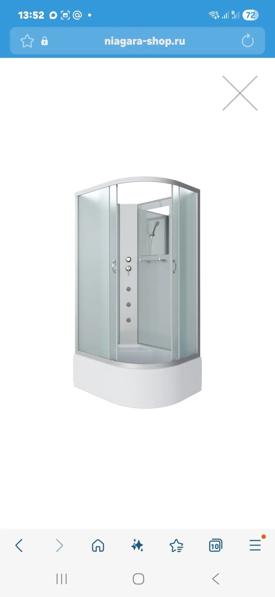 ПРОДАМ новую душевую кабину NIAGARA 120 X 80 см