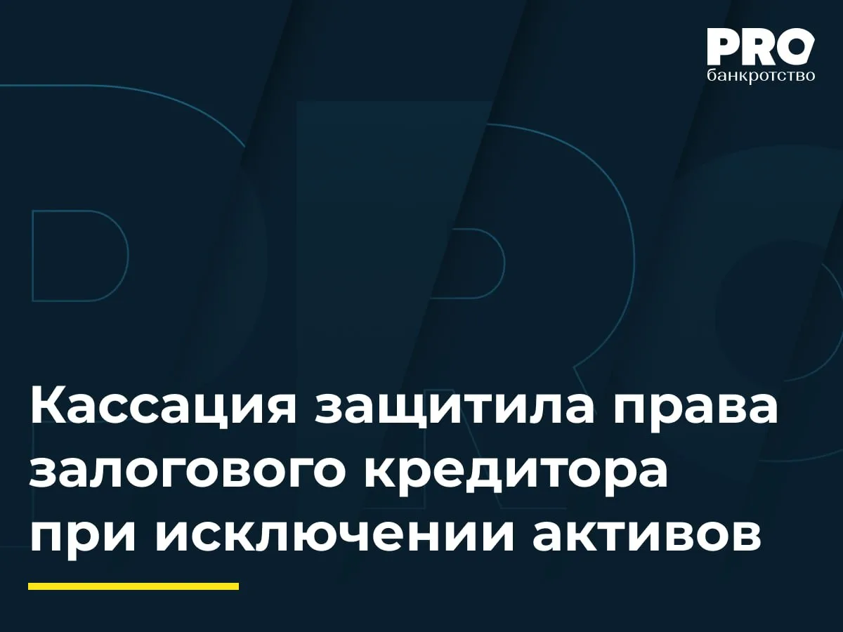 Кассация защитила права залогового кредитора при исключении активов