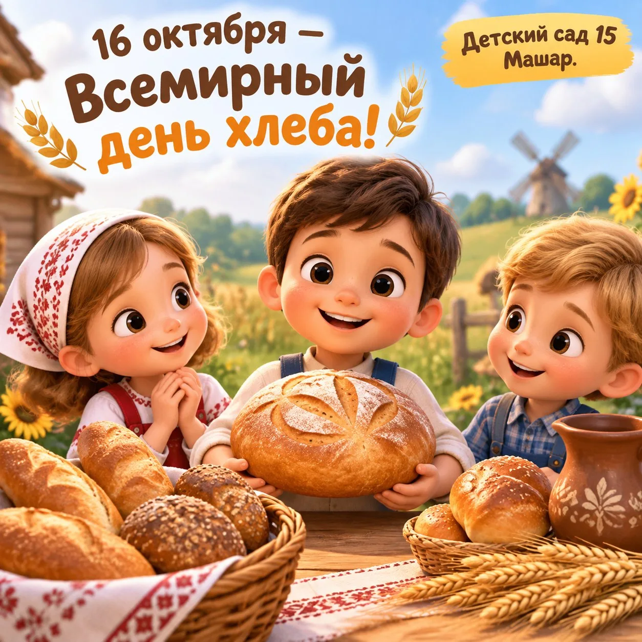🍞 16 октября — Всемирный день хлеба! 🎉