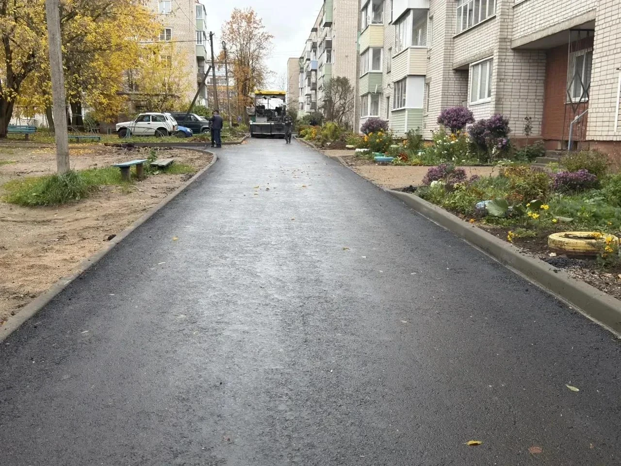 В Кашине завершаются дорожные работы года