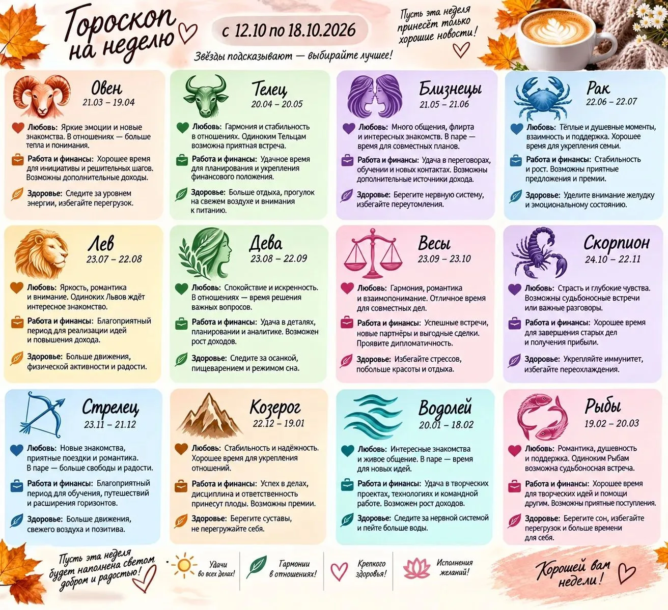 ☀️ Доброе утро! С новой неделей! 🍂✨