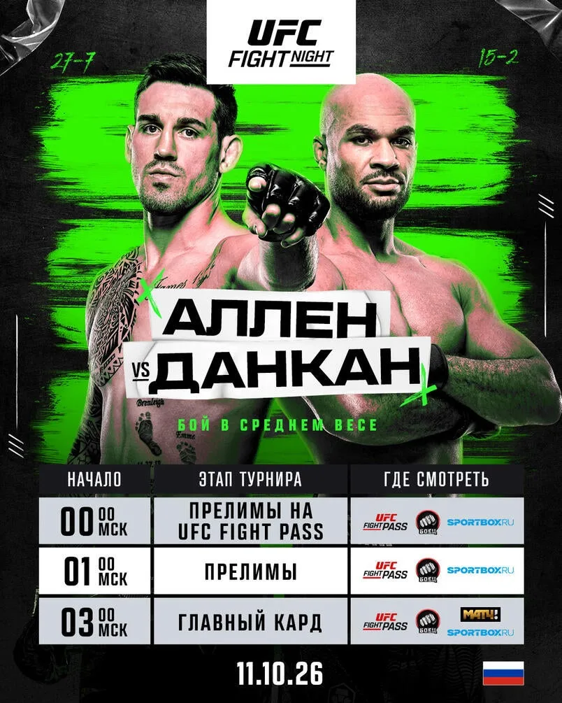 📺 Где, когда и во сколько смотреть #UFCVegas122