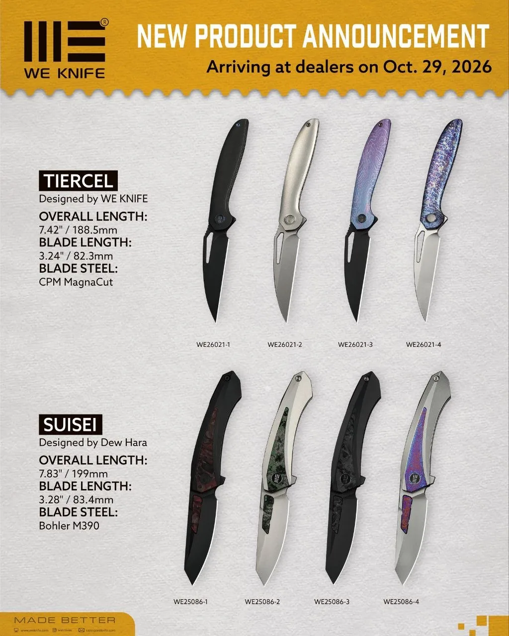 Анонс октябрьских новинок 👍 WE Knife и 👍 CIVIVI