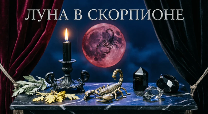 🦂 Луна в Скорпионе (11–14 октября): Время глубины, теней и внутренней алхимии