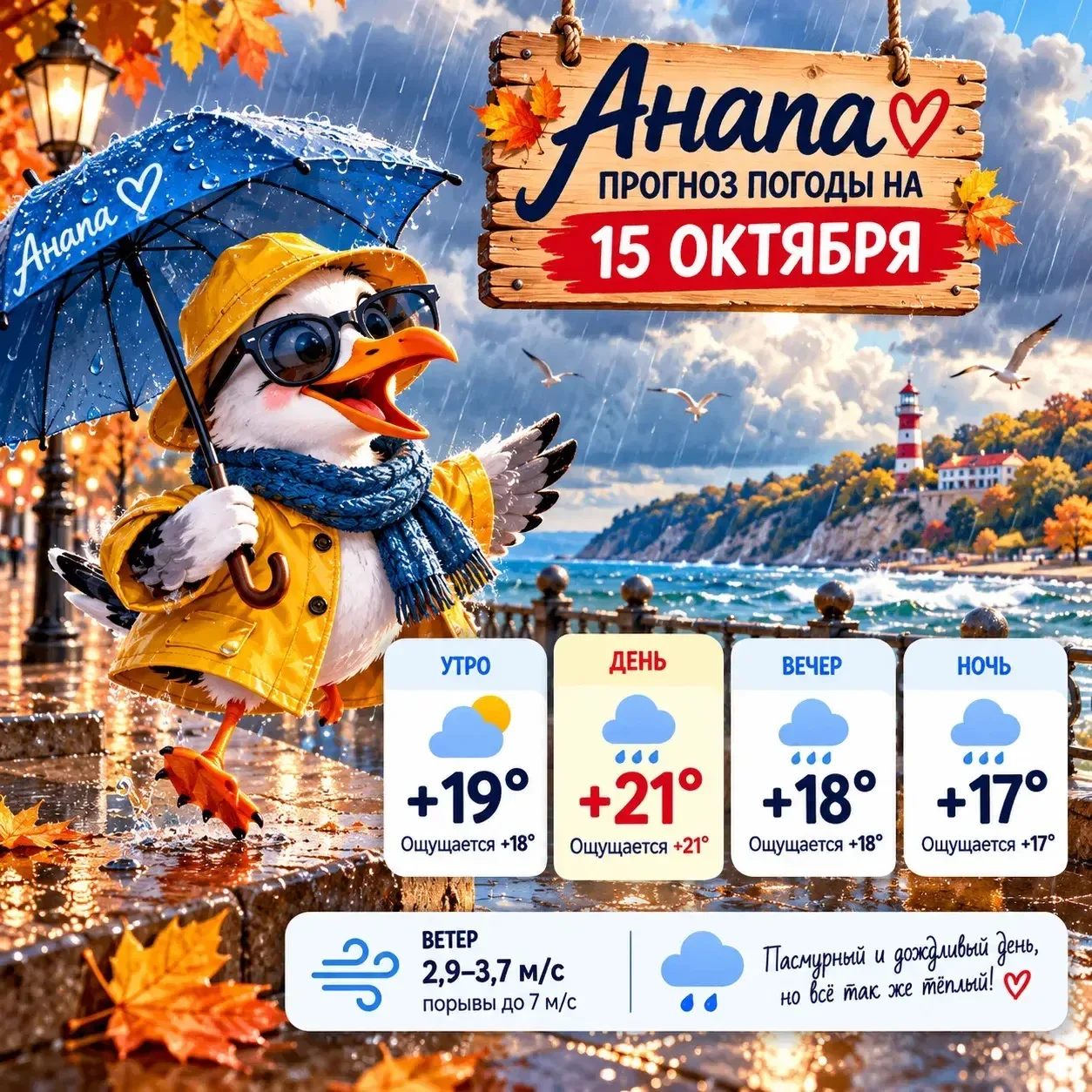 🌧 Анапа, 15 октября
