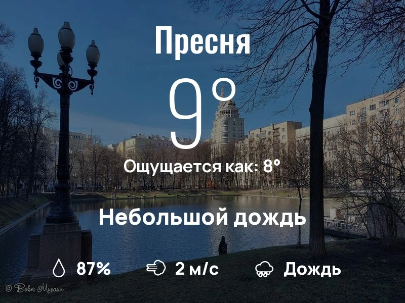 Что с погодой в Пресненском?