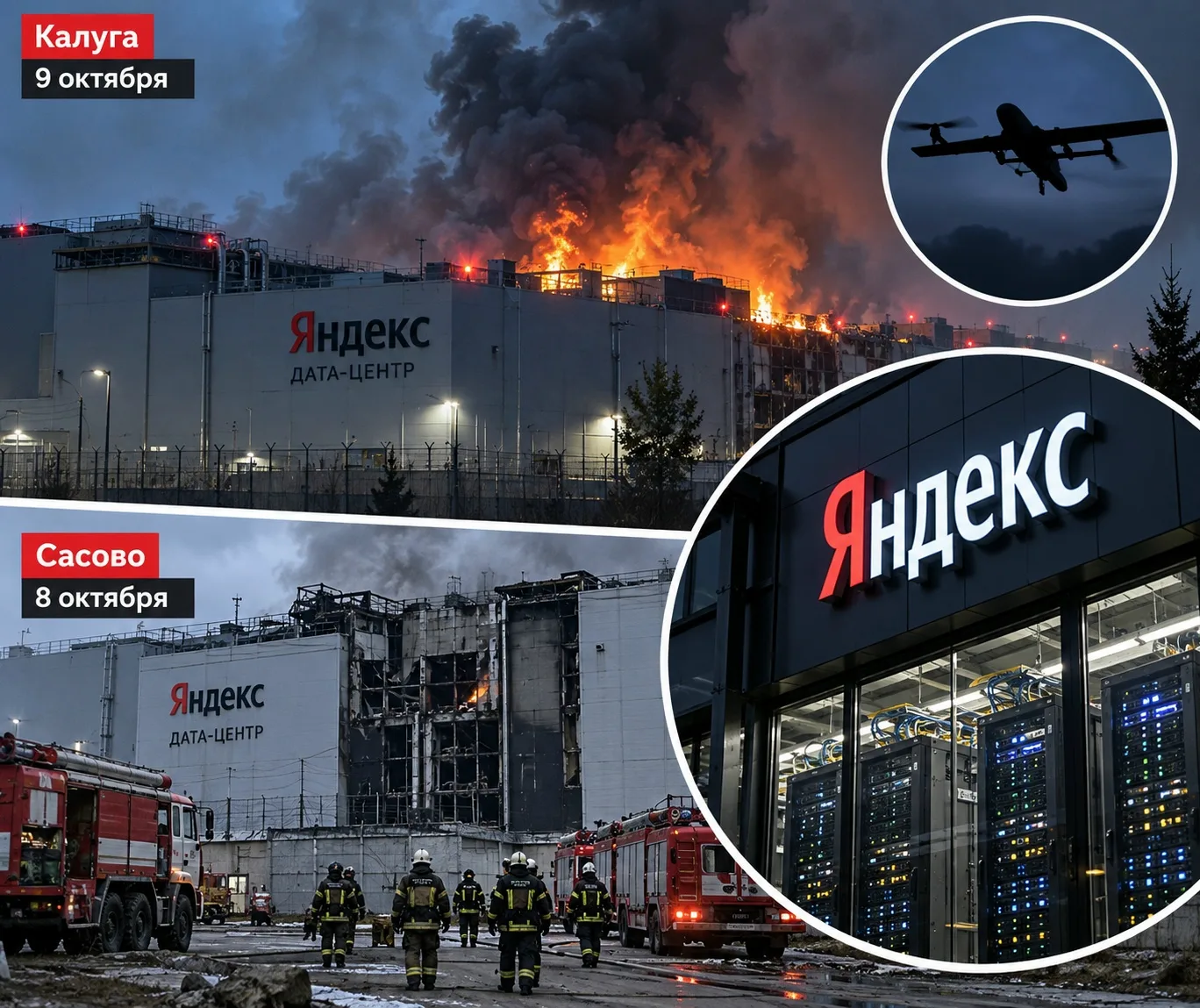 ⚡️ За два дня беспилотники атаковали два дата-центра «Яндекса»