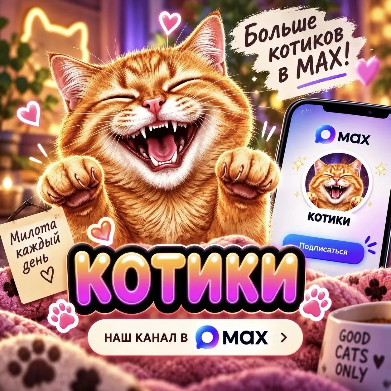❤ ️Котики теперь и в МАХ: