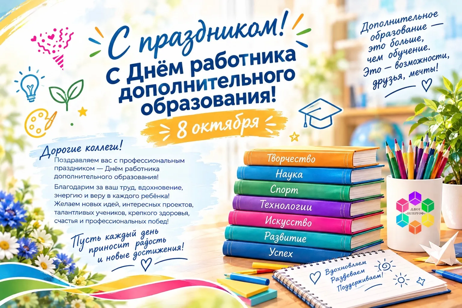 🎉 8 октября — День работника дополнительного образования!