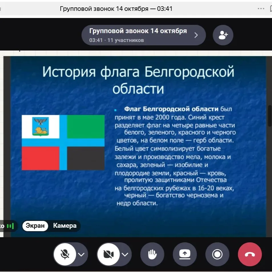 🇷🇺 В рамках празднования Дня флага Белгородской области для обучающихся прошел патрио...