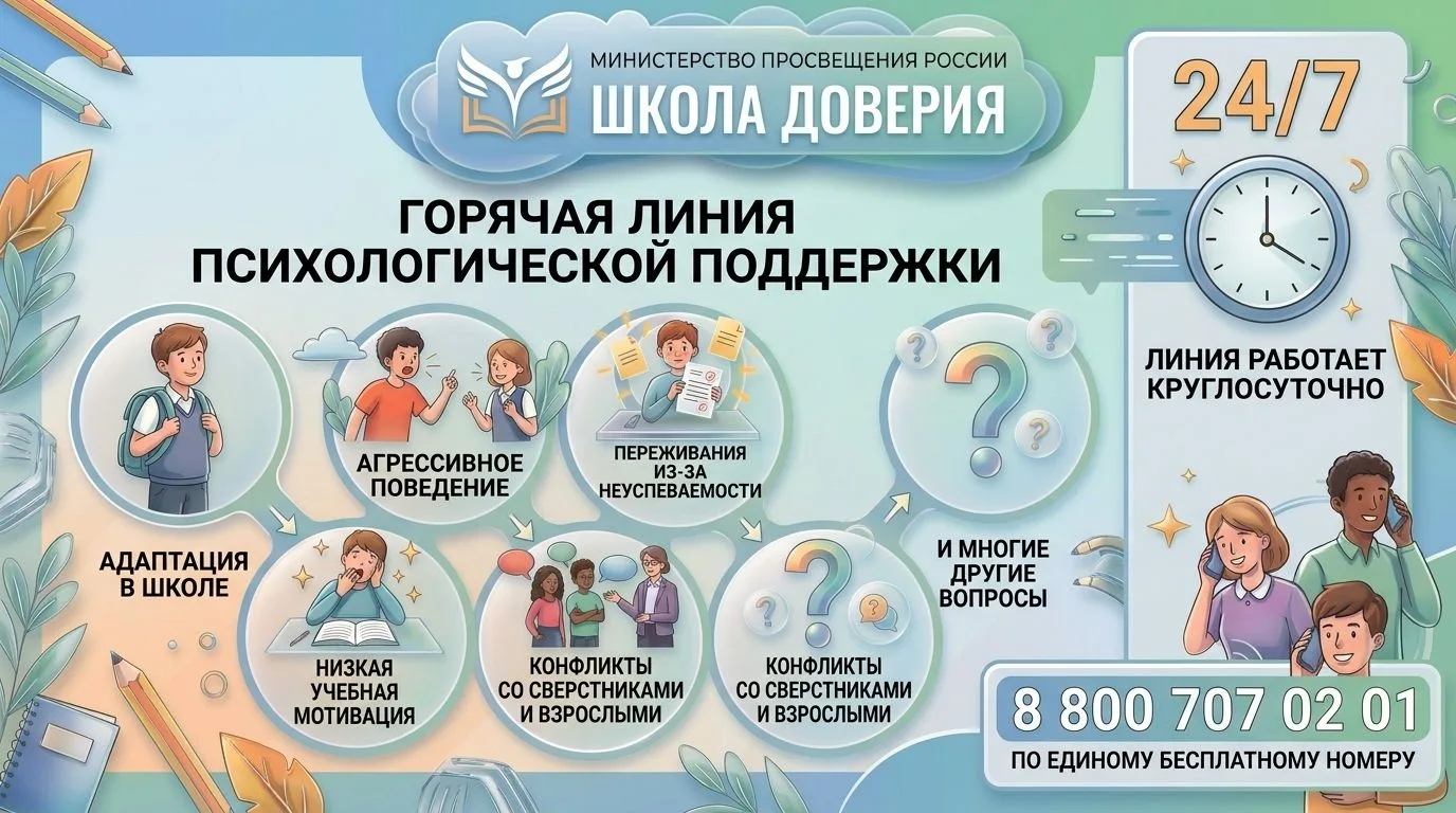 ШКОЛА ДОВЕРИЯ: ПСИХОЛОГИЧЕСКАЯ ПОДДЕРЖКА 24/7