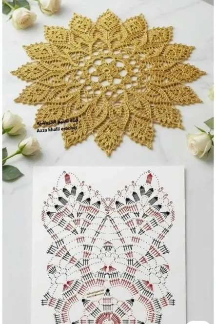 🌼 Красивая салфетка крючком.
