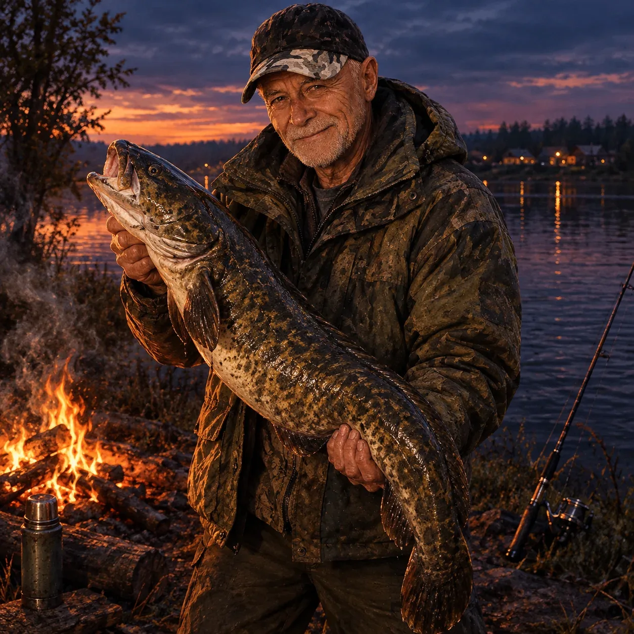 🎣 Вечер опускается на реку… Тишина такая, что слышно, как пузырьки со дна поднимаются.