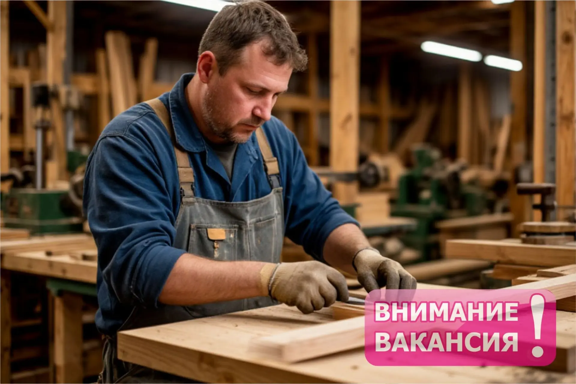 В деревообрабатывающий цех требуются: