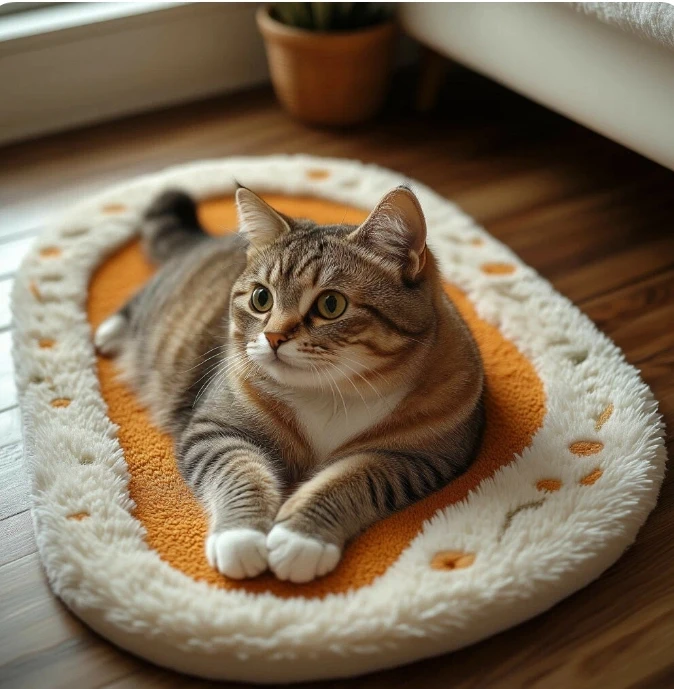 Мягкий кот встречает тебя после душа! 🐈✨