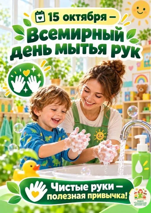 🧼 15 октября — Всемирный день мытья рук!