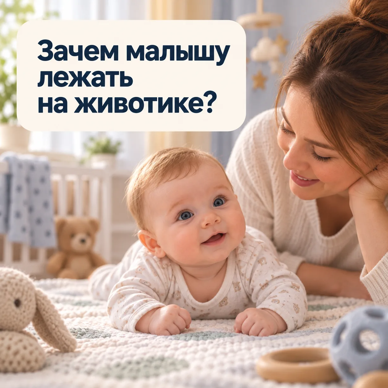 ЗАЧЕМ МАЛЫШУ ЛЕЖАТЬ НА ЖИВОТИКЕ? 🤔
