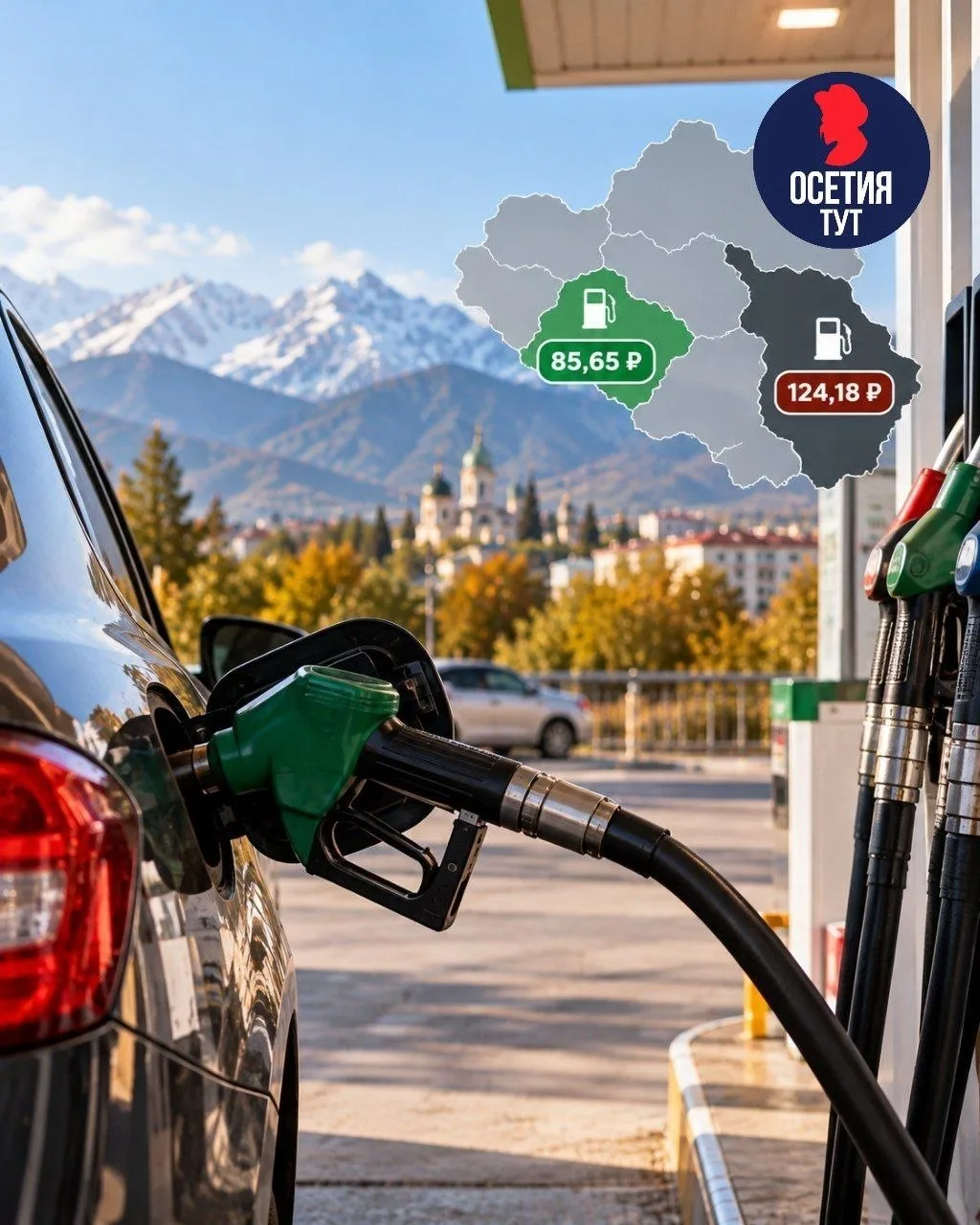 ⛽ Северная Осетия вошла в число регионов СКФО с самыми доступными ценами на бензин.