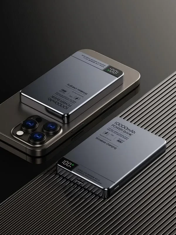 10000 мАч Магнитный внешний аккумулятор MagSafe,сильный магнит, LED дисплей, Он размеро...