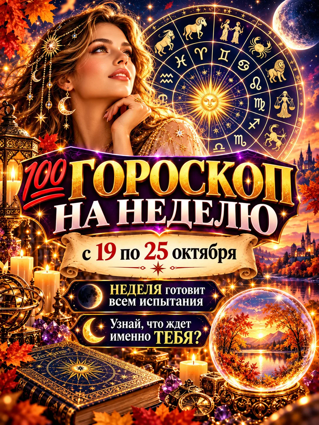 💯 ГОРОСКОП НА НЕДЕЛЮ с 19 по 25 октября 🌟