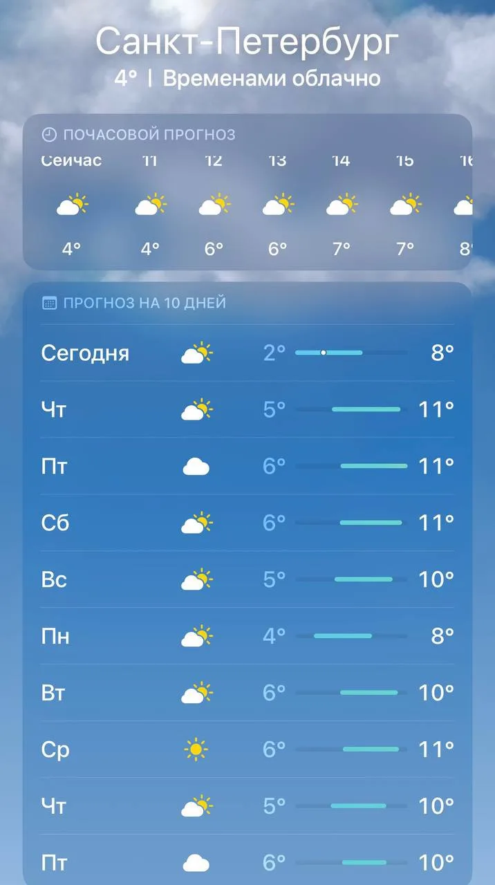 🍂 Тёплая осень возвращается в Петербург: впереди сухие дни с температурой до +11 граду...