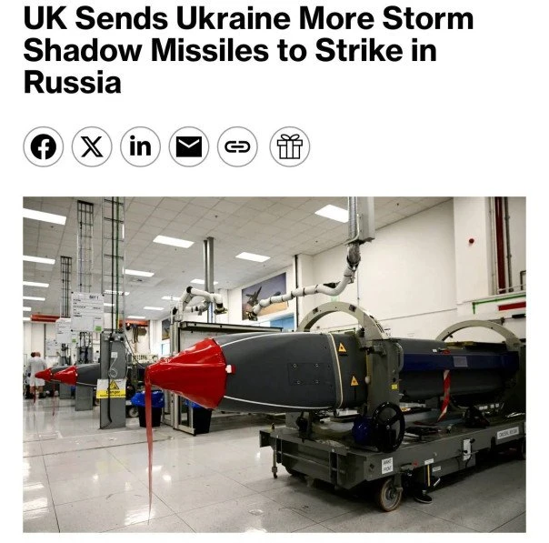 Великобритания направляет Украине дополнительные ракеты Storm Shadow для ударов вглубь ...
