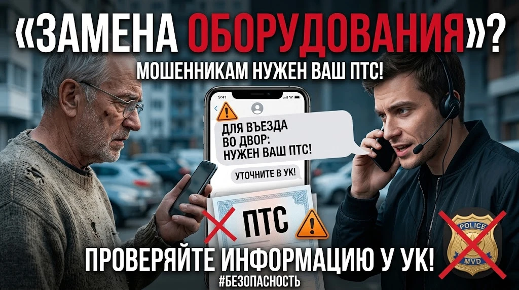 «Меняем оборудование для въезда во двор» — мошенникам нужен ваш ПТС