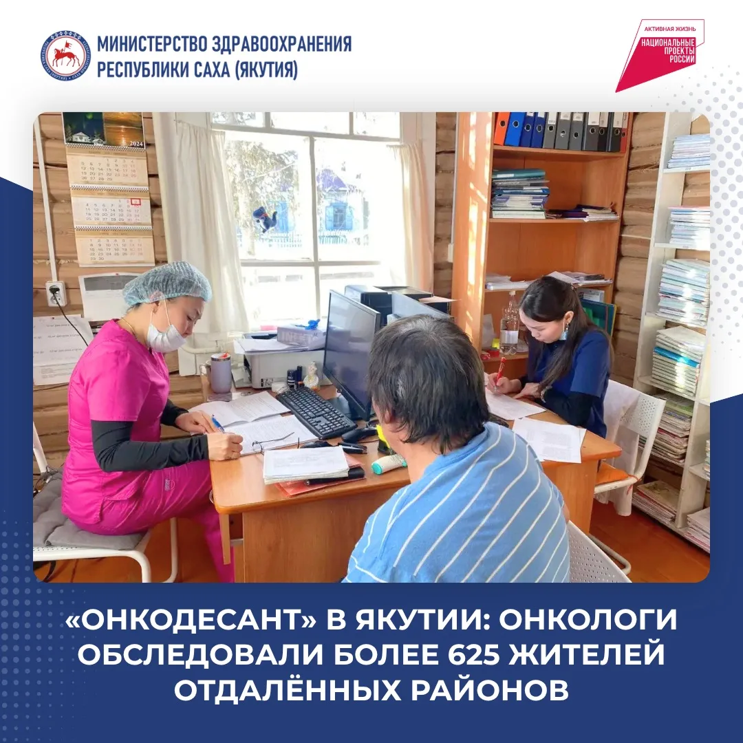 «Онкодесант» в Якутии: онкологи обследовали более 625 жителей отдалённых районов