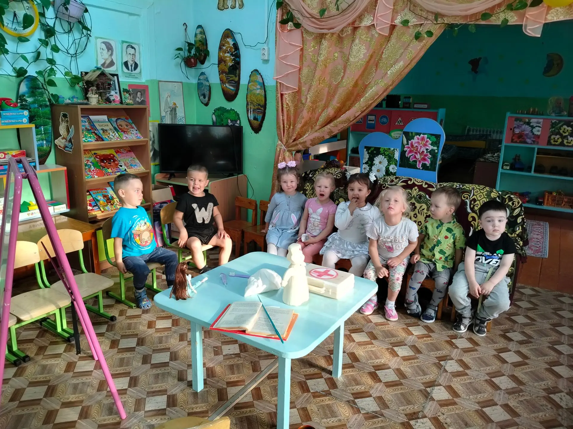 Занятие в младшей группе.